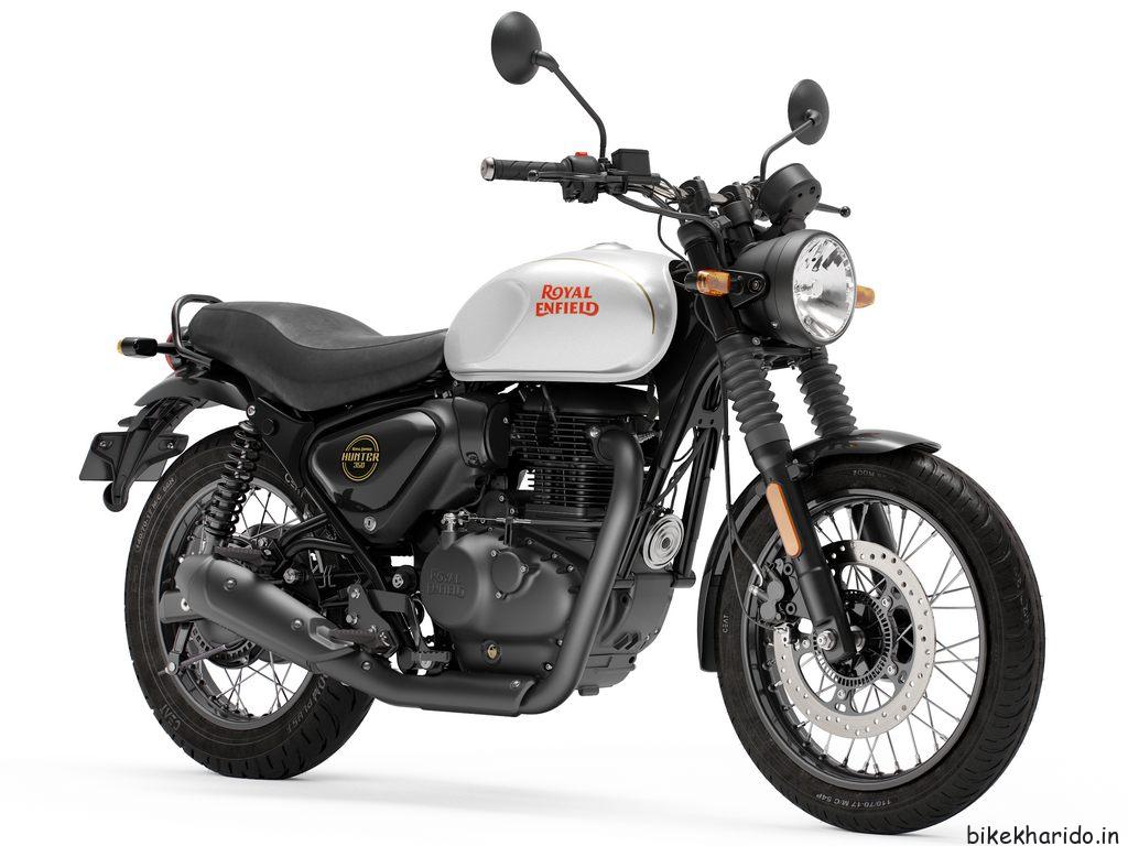 Royal Enfield Hunter 350 Silver Colour.